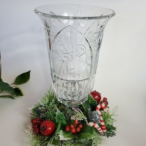 Hurricane  Candle Holder clear cristal CHRISMAS